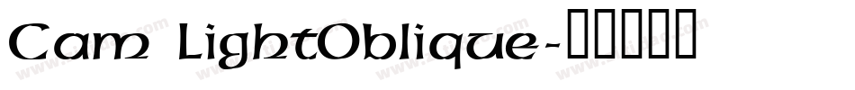 Cam LightOblique字体转换